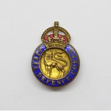 Civil Defence Corps Enamelled Lapel Badge - King's Crown