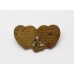 Royal Artillery Mizpah Hearts Sweetheart Brooch - King's Crown