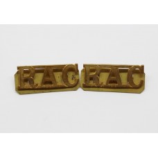 Pair of Royal Armoured Corps (R.A.C.) Officer's Shoulder Titles