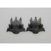 Pair of King's Own Scottish Borderers (K.O.S.B.) Officer's Service Dress Collar Badges