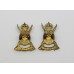 Pair of Hampshire (Carabiniers) Yeomanry Collar Badges - King's Crown