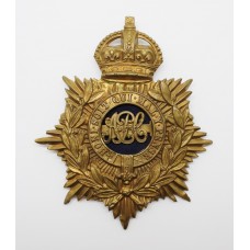 Army Pay Corps (A.P.C.) Blue Cloth Helmet Plate - King's Crown