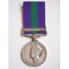 General Service Medal (Clasp - Palestine 1945-48) - Tpr. W. McInnes, 15th / 19th Hussars