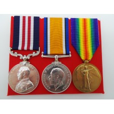 WW1 Military Medal, British War Medal & Victory Medal Group of Three - Sjt. J. Eddleston, 8th Bn. South Lancashire Regiment