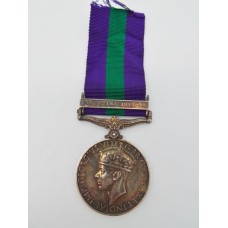 General Service Medal (Clasp - Palestine 1945-48) - Dvr. J.A. Barker, Royal Signals