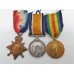 WW1 1914-15 Star Medal Trio - Pte. H.C. Crawley, Northumberland Fusiliers