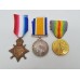 WW1 1914 Mons Star Medal Trio - Dvr. F. Watts, 12th Field Coy. Royal Engineers
