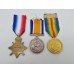 WW1 1914 Mons Star Medal Trio - Dvr. F. Watts, 12th Field Coy. Royal Engineers