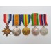 WW1 1914-15 Star Medal Trio, WW2 Defence Medal & 1939-45 War Medal - Pte. A. Gordon, 5th Bn. Lancashire Fusiliers