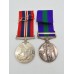 1939-45 War Medal and General Service Medal (Clasp - Palestine 1945-48) - B. Const. C.W. Barker, Palestine Police