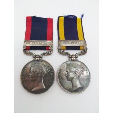 Sutlej Medal, Ferozeshuhur (Clasp - Sobraon) & Punjab Medal (Clasp - Mooltan) - Pte. Edward Carter, 62nd & 32nd Regiment - K.I.A.