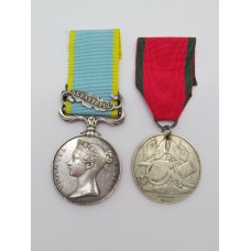 1854 Crimea Medal (Clasp - Sebastopol) and Turkish Crimea Medal (British Issue) - Pte. A. Fraser, 72nd Highlanders