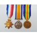 WW1 1914-15 Star Medal Trio - Lieut. C. Rhoades, 5th Bn. Manchester Regiment