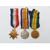 WW1 1914-15 Star Medal Trio - Pte. T. Wright, York and Lancaster Regiment