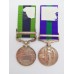 1908 India General Service Medal (Clasp - North West Frontier 1930-31) and General Service Medal (Clasp - Palestine) - Pte. J.A. Wallace. 2nd Bn. Essex Regiment 