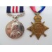 WW1 Military Medal & 1914 Mons Star - Gnr. A. Balcombe, Royal Artillery