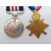 WW1 Military Medal & 1914 Mons Star - Gnr. A. Balcombe, Royal Artillery