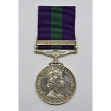 General Service Medal (Clasp - Malaya) - Pte. D. Hall, West Yorkshire Regiment