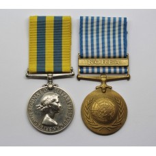 Queen's Korea Medal and UN Korea Medal Pair - Gnr. G.W. Procter, Royal Artillery
