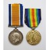 WW1 British War & Victory Medal Pair - Pte. P. Redman, Middlesex Regiment