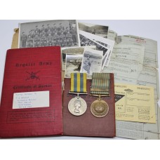 Queen's Korea Medal and UN Korea Medal Pair with Service Book, Pay Book and Photos - Spr. J.A. Wilson, Royal Engineers