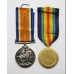 WW1 British War & Victory Medal Pair - Pte. H.W. Cox, Devonshire Regiment
