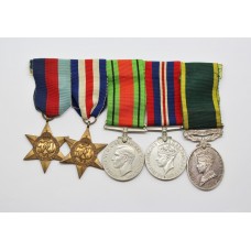 WW2 and Territorial Efficiency Medal Group of Five - W.O.II. W.J. Ainsworth, Royal Engineers