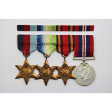 WW2 1939-45 Star, Atlantic Star, Burma Star & War Medal Group of Four - Unattributed