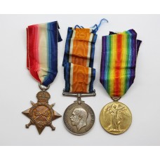 WW1 1914-15 Star Medal Trio - Pte. E.D. Stevens, Lanarkshire Yeomanry