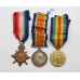 WW1 1914-15 Star Medal Trio - Pte. E.D. Stevens, Lanarkshire Yeomanry