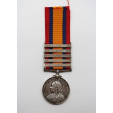 Queen's South Africa Medal (Clasps - Cape Colony, Orange Free State, Transvaal, South Africa 1901, South Africa 1902) - Pte. J. Doherty, 3rd Dragoon Guards