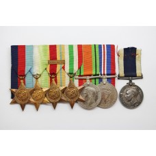 WW2 and Naval Long Service & Good Conduct Medal Group of Seven - A.P.O. E.F. Burtenshaw, H.M.S. Cape Town, Royal Navy