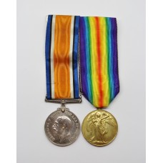 WW1 British War & Victory Medal Pair - Pte. L.L. Haskey, Army Service Corps