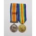 WW1 British War & Victory Medal Pair - Pte. L.L. Haskey, Army Service Corps