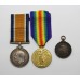 WW1 British War & Victory Medal Pair with Royal Life Saving Society Medal - Pte. R. Clayton, Army Service Corps