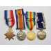 WW1 1914-15 Star Medal Trio and Royal Naval Long Service & Good Conduct Medal Group - J. Dean, C.E.R.A.1., Royal Navy, HMS Pembroke