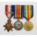 WW1 1914 Mons Star & Bar Medal Trio and Silver War Badge - Pte. G.E.S. Rogers, Scots Guards - Wounded