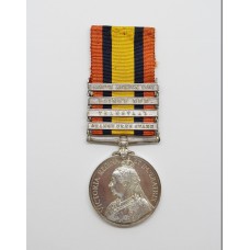 Queen's South Africa Medal (Clasps - Orange Free State, Transvaal, Laing's Nek, South Africa 1901) - Pte. W. Ball, South Lancashire Regiment