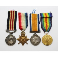 WW1 Military Medal and 1914-15 Star Trio - Pte. G.W. Hutchinson, 8th Bn. South Lancashire Regiment