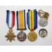WW1 1914 Mons Star Medal Trio, Silver War Badge & Identity Tag - Pte. D. Duff, Northumberland Fusiliers