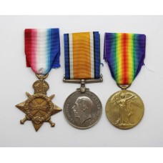WW1 1914-15 Star Medal Trio - Pte. H. Allred, Army Service Corps