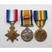 WW1 1914-15 Star Medal Trio - Pte. H. Allred, Army Service Corps