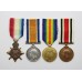 WW1 1914-15 Star Medal Trio and George V Special Constabulary Long Service Medal - 2nd Lieut. W. Clough, Royal Engineers & Machine Gun Corps