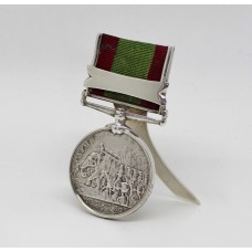 Afghanistan 1878-80 Medal with Hallmarked Silver Mount to Convert to a Menu Holder - Pte. W. Sealey, 66th Foot (Berkshire)