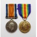 WW1 British War & Victory Medal Pair - Pte. 1. J.B. Rain, Royal Air Force