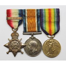 WW1 1914 Mons Star & Bar Medal Trio - Dvr. C.H. Green, Army Service Corps