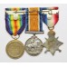 WW1 1914 Mons Star & Bar Medal Trio - Dvr. C.H. Green, Army Service Corps