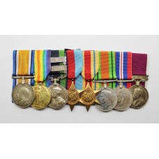 WW1, 1908 IGS (2 Clasps), WW2 and George V Long Service & Good Conduct Medal Group of Eight - Sjt. W.J. Wilcox, Royal Artillery