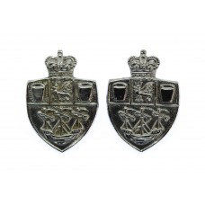 Pair of Teesside Constabulary Collar Badges - Queen's Crown