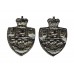 Pair of Teesside Constabulary Collar Badges - Queen's Crown